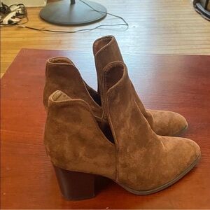 SHEIN Brown Suede Heeled Boots